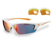 Sunwise Equinox RM White Cycling Sunglasses includes 3 Interchangeable Lenses