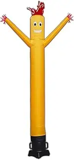 20ft Inflatable Dancer Wind Dancer Tube Man Cartoon Air Puppet Outdoor Sky Dancing Man for Advertising (No Blower)(Yellow)