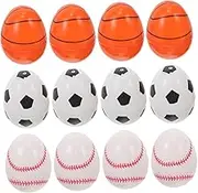 Abaodam 12pcs Refillable Easter Egg Boxes Eggs for Decorations Party Favors Candy Storage for Easter Theme Celebrations Festive Ornaments