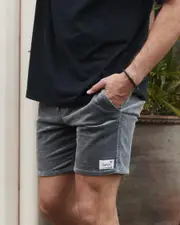 [Skylark] Skylark Men's Cord Elastic Waist Shorts in Dark Blue Size Small S Dark Blue