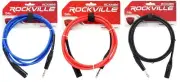 3 Rockville 6' Male REAN XLR to 1/4'' TRS Balanced Cable OFC (3 Colors)