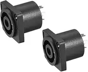 XYWHPGV 4-Pole Speaker Panel Mount Connector,Audio Speaker Jack Twist Lock,Speaker Jack Plate with Metal Insert,2Pcs(3545c 84f7e ffc90 6791b a3d73 db874