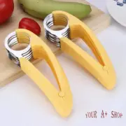 2PCS Banana Slicer Fruit Knife Veggie Cucumber Cutter Kitchen Gadget Bar Tools