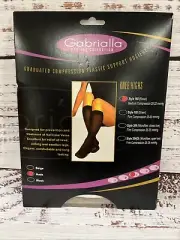 Gabrialla Nude Sheer Knee Highs Style 160 Medium Compression Knee Highs size L