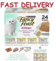 Purina Fancy Feast Classic Pate Wet Cat Food for Kittens, 3 oz Boxes (24 Pack)