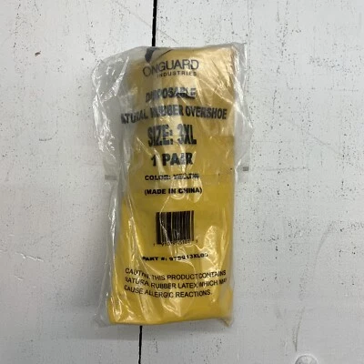 Onguard Disposable Rubber Overshoe Size 3XL Yellow