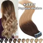 Invisible Tape in 100% Remy Human Hair Extensions Skin Weft Blond Highlight Hair