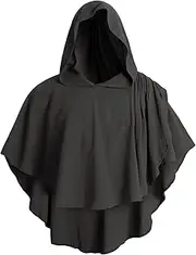 [UQJE] Medieval Hooded Cowl Post Apocalyptic Shawl Scarf Shaman Cowl Renaissance Hooded Shawl