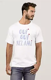 OUI OUI Mez Ami Yes my friends French Language Paris Eiffel Women's Tee T-shirt