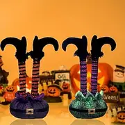 Halloween Upside Down Elf Legs Tabletop Decoration, Bendable Spooky Scene Prop, Haunted House Horror Display Decor