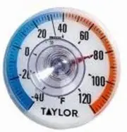 Window Thermometer -40 to 120 Deg F 3-1/2" Dial