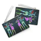 Maraca Violin Fiddle Vegan Leather Saffiano Pattern Clutch Bag with Inner Pocket