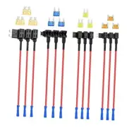12PCS Car Fuse Taps, 12V Add-a-Circuit Adapter and Kit, With 4 Types ATO ATC