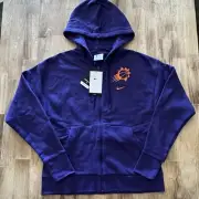 Nike NBA Phoenix Suns Fleece Hoodie Full Zip Jacket Womens Size S DN8702-566