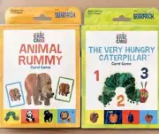 Eric Carle Card Game Assortment Very Hungry Caterpillar + Animal Rummy NEW
