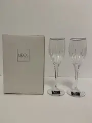 Mikasa Arctic Lights Platinum Wine Glasses, 8.25” Tall - Set Of 2, New In Box