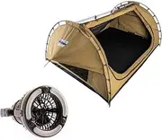 [Adventure Kings] Double Swag Big Daddy Deluxe + 2in1 LED Light & Fan Camping 4WD