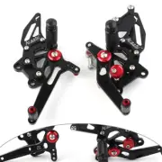 Aluminum Rearset Footpegs Left&Right For Kawasaki Ninja 250R 2008-2012 Black