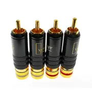 WBT-0144 gold plated RCA plug RCA plug-in type AV audio and video plug video plug connector Black