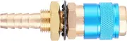 Fdit Eau Cooled Gas Adapter Quick Connector Connection for Mig Tig Soder Lock Quick Connection Easy to Install The Hose M8 Interior Diameter, Recommended for Welding (Blue)