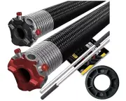 Garage Door Torsion Spring 218x1.75x24 - PAIR with Nylon Bushing & Bars