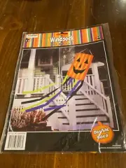 “Vintage Halloween Pumpkin Windsock 36” Long Nylon Flag Wind Sock Lot