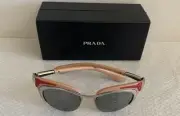 NEW PRADA Sunglasses For Women SPR 610 18C - 7W1 pink, silver and red