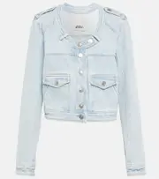 [Isabel Marant] Isabel Marant Valene cropped denim jacket AU 14 blue