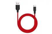 Philex 1m Silicone 2A Charge Sync Type-C Cable to USB for Samsung Android Red