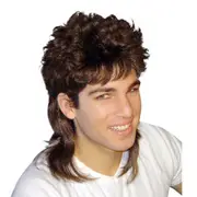 80s Brown Mullet Wig
