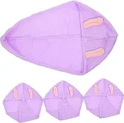 VINTORKY Fast Drying Hair Cap Set 4pcs Ultra-fine Down Towels Soft Comfortable Hair Wraps for Women Quick-Drying Non-Dripping Bath Towels
