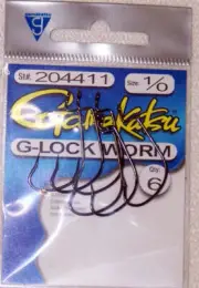 Gamakatsu G-Lock Worm Hook Black