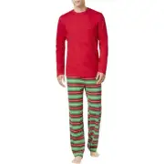 Family PJs Men's Holiday Stripe Matching Christmas Pajama Set - XL #7693