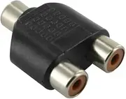 RCA Female to 2 RCA Female Audio Video AV Adapter Plug Y Splitter Connector Converter