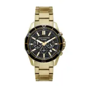 Armani Exchange Chronograph Gold-Tone Stainless Steel Watch AX1958 Black