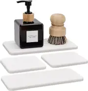 Set of 4 Water Absorbent Diatomite Tray, Kitchen Soap Tray,Diatomaceous Earth Ba