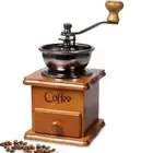 Wooden Manual Coffee Grinder Grind Settings Coffee Mill Burr Grinder Office