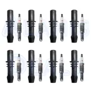 Set of 8 Platinum Spark Plugs 78101101 PZH14F + 8 Ignition Coil Boots For Ford (for: Ford)
