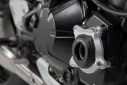 SW-Motech Engine case protector - Black/Silver. Kawasaki Z900 models (16-)., black-silver One Size Black Silver
