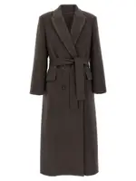[Brunello Cucinelli] Brunello Cucinelli-Double Trench E Impermeabili Marrone-Donna 40IT