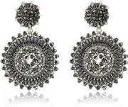 Kaise Colorful Bead Earrings For Women Summer Beach Handmade Bead Earrings Bohemia Hoop Dangle Grey