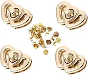 DOITOOL Heart Shaped Metal Turn Lock Luggage Locks for Suitcases Travel Padlock Bag Accessories