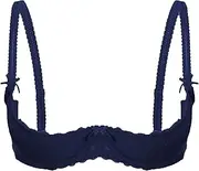 [Loodgao] Womens 1/2 Cup Push Up Underwire Lace Bra Lingerie Sponge Padded Brassiere Underwear