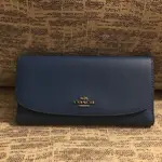 COACH NAVY BLUE 優雅長夾