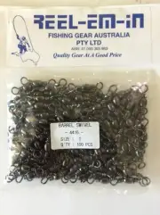 Swivels 100 Black Barrel Swivels size 1 Made In Korea D6725 SUPER STRONG