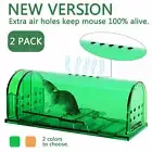 2X Mouse Trap Humane Live Catcher Rat Vermin Rodent Cage Pest No Kill Reusable