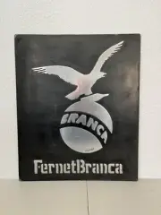 Fernet Branca Vintage Metal Sign Cast Aluminum Handmade Garage Bar Man Cave