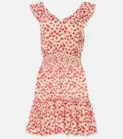 [Poupette St Barth] Poupette St Barth Bruna polka-dot ruffled minidress AU 12 white