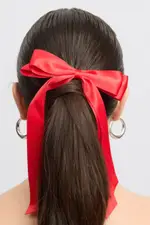 Red Bow Hair Ties - Size ONE, Women's Hair Accessory