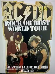 AC/DC Rock Or Bust World Tour - Australia 2015 Mini Colour Poster